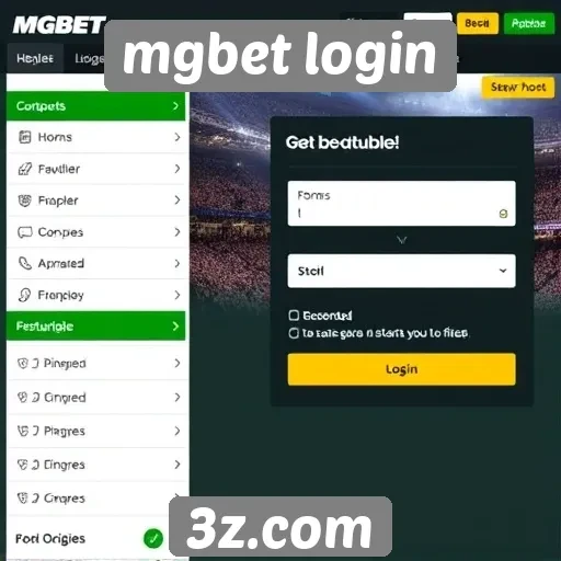 Interface do usuário no site mgbet login